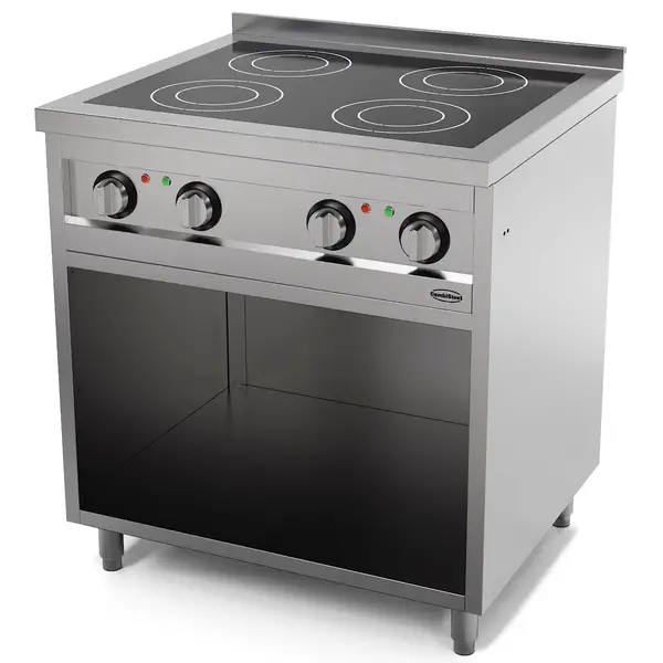 Inductiefornuis | ENTRY 700 | 4 Kookpunten | 14kW (400V) | Open Onderkast | 800x700x900/940(h)mm
