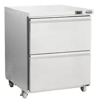 CombiSteel Koel-/Vrieskast | 185L | RVS | -18°C/-21°C & +1°C/+4°C | Geforceerd | 2 Laden (GN) | (Wielen (Geremd) | 705x785x850(h)mm 