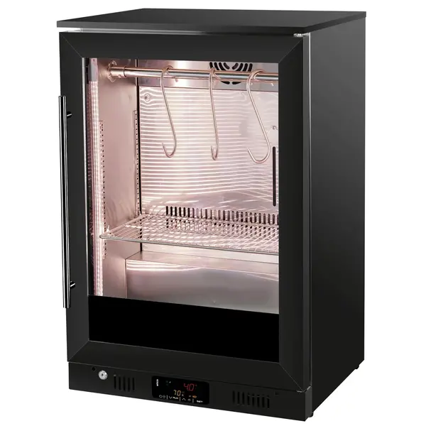 Dry Aging Kast | 138L | Zwart | 0°C/+10°C | Geforceerd | Vochtigheid Instelbaar | Deuralarm | 600x500x900(h)mm