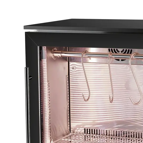 Dry Aging Kast | 138L | Zwart | 0°C/+10°C | Geforceerd | Vochtigheid Instelbaar | Deuralarm | 600x500x900(h)mm