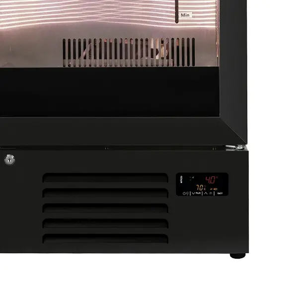 Dry Aging Kast | 293L | Zwart | 0°C/+10°C | Geforceerd | Vochtigheid Instelbaar | Deuralarm | 600x515x1820(h)mm
