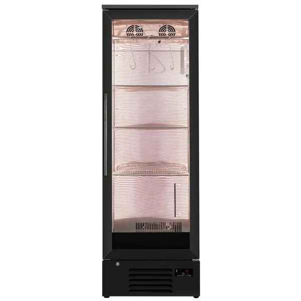 Dry Aging Kast | 293L | Zwart | 0°C/+10°C | Geforceerd | Vochtigheid Instelbaar | Deuralarm | 600x515x1820(h)mm
