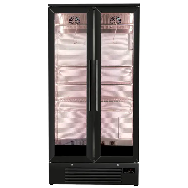 Dry Aging Kast | 458L | Zwart | 0°C/+10°C | Geforceerd | Vochtigheid Instelbaar | Deuralarm | 900x515x1820(h)mm
