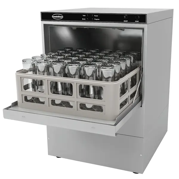 Glazenspoelmachine | Mand 400x400 | Zeeppomp | Naglanspomp | 230V | 472x532x709(h)mm