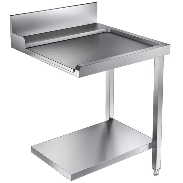 Afvoertafel (Rechts) | RVS | Bodemschap | Achteropstand | 700x800x900(h)mm