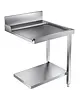 CombiSteel Afvoertafel (Rechts) | RVS | Bodemschap | Achteropstand | 700x800x900(h)mm 
