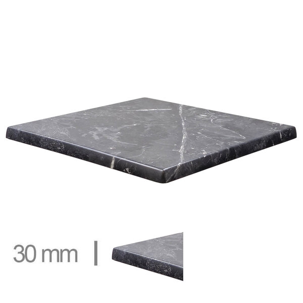 Tafelblad | MARQUINA | Marmerlook (Grijs) | In-/Outdoor | 700x700x30(h)mm