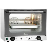 Bartscher Heteluchtoven | SERIE AT | 4 Niveaus (1/1 GN) | Elektrisch | 50°C/300°C | 3kW (230V) | Bevochtiging (Handmatig) | Grillfunctie | 700x640x540(h)mm 
