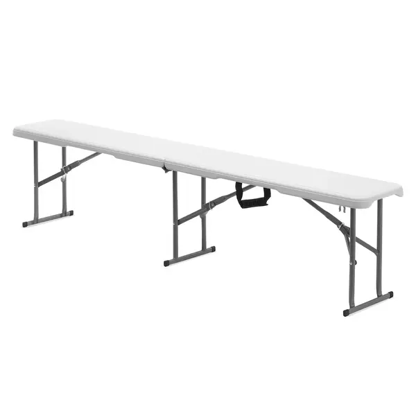 Opklapbare Buffetbank | CATERING | Kunststof/Metaal | Wit | Grijs Frame | In-/Outdoor | 1830x300x430(h)mm