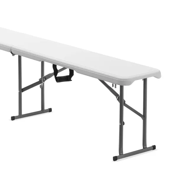 Opklapbare Buffetbank | CATERING | Kunststof/Metaal | Wit | Grijs Frame | In-/Outdoor | 1830x300x430(h)mm