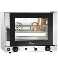 Bartscher Heteluchtoven | SERIE AT | 4 Niveaus (1/1 GN) | Elektrisch | 50°C/300°C | 3kW (230V) | Bevochtiging (Handmatig) | Grillfunctie | 700x675x550(h)mm
