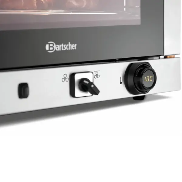 Heteluchtoven | SERIE AT | 4 Niveaus (1/1 GN) | Elektrisch | 50°C/300°C | 3kW (230V) | Bevochtiging (Handmatig) | Grillfunctie | 700x675x550(h)mm