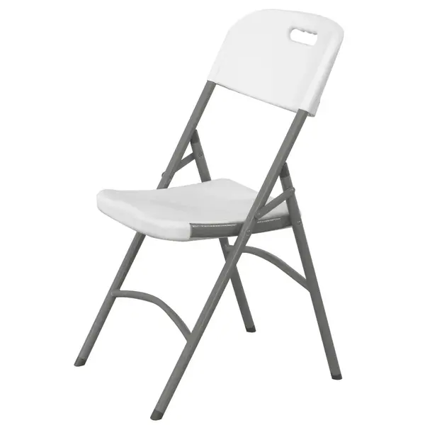 Opklapbare Buffetstoel | CATERING | Kunststof/Metaal | Wit | Grijs Frame | In-/Outdoor | 440x540x840(h)mm