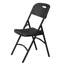 HENDI Opklapbare Buffetstoel | CATERING | Kunststof/Metaal | Zwart | In-/Outdoor | 540x440x840(h)mm 