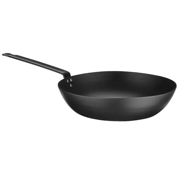Wokpan | Carbonstaal | Div. Warmtebronnen | Platte Bodem | 530x304x105(h)mm