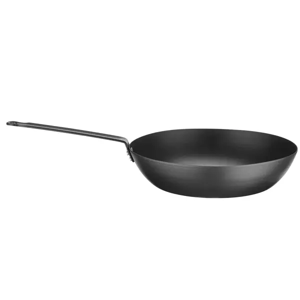 Wokpan | Carbonstaal | Div. Warmtebronnen | Platte Bodem | 530x304x105(h)mm