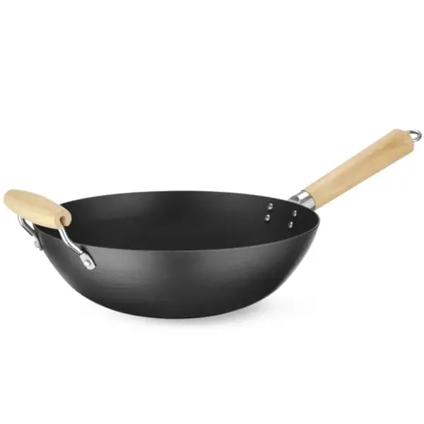 Wokpan | Carbonstaal | Div. Warmtebronnen | Platte Bodem | 565x324x160(h)mm