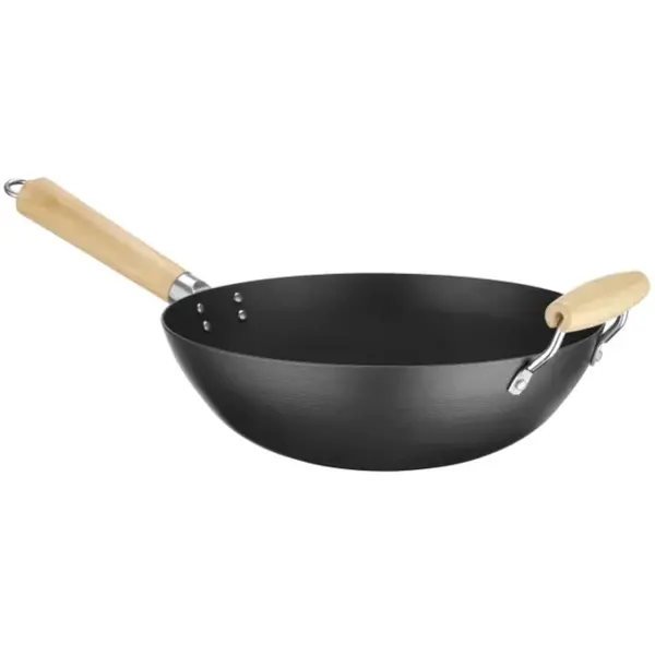 Wokpan | Carbonstaal | Div. Warmtebronnen | Platte Bodem | 565x324x160(h)mm
