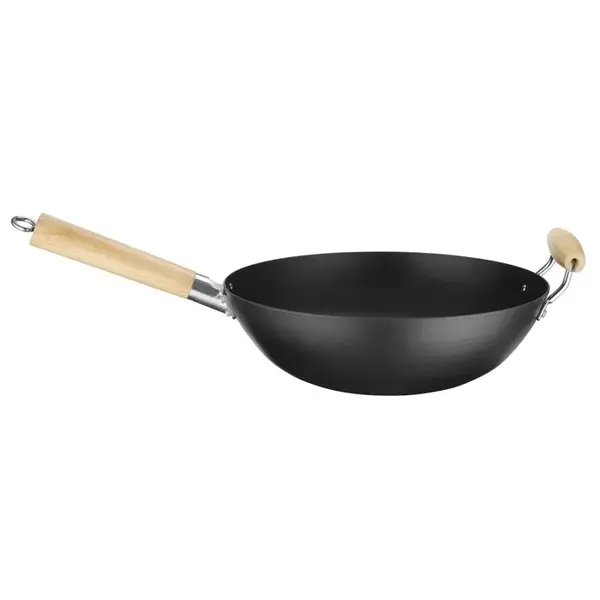 Wokpan | Carbonstaal | Div. Warmtebronnen | Platte Bodem | 565x324x160(h)mm