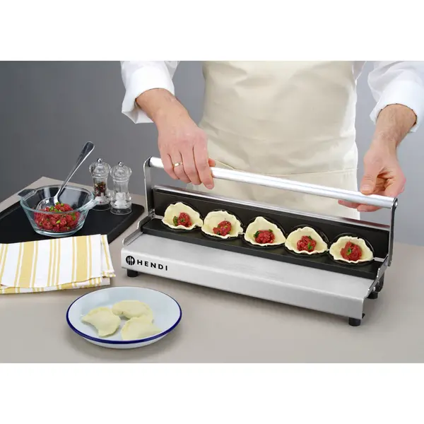 Dumplingmaker | RVS | 5x Ø80mm | Non-Stick Coating | 470x140x95(h)mm