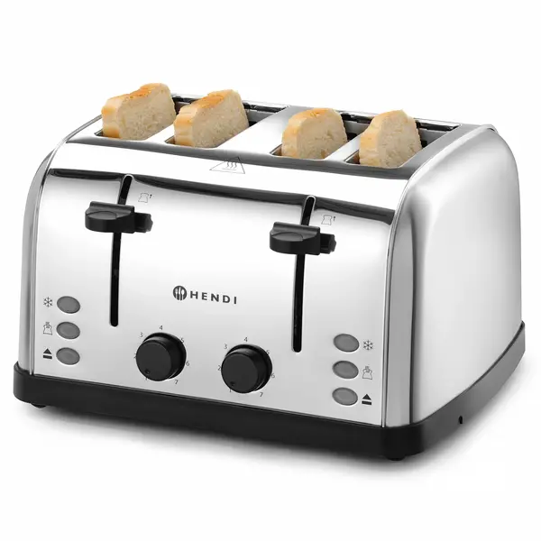 Broodrooster | RVS | 4 Sleuven | 1.5kW (230V) | 335x295x180(h)mm