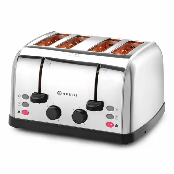 Broodrooster | RVS | 4 Sleuven | 1.5kW (230V) | 335x295x180(h)mm