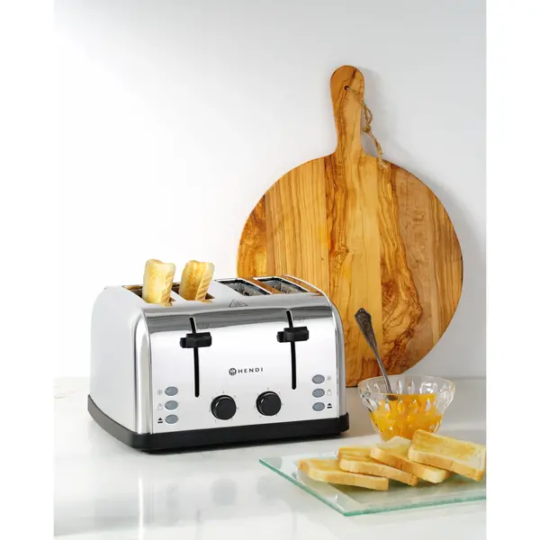 Broodrooster | RVS | 4 Sleuven | 1.5kW (230V) | 335x295x180(h)mm