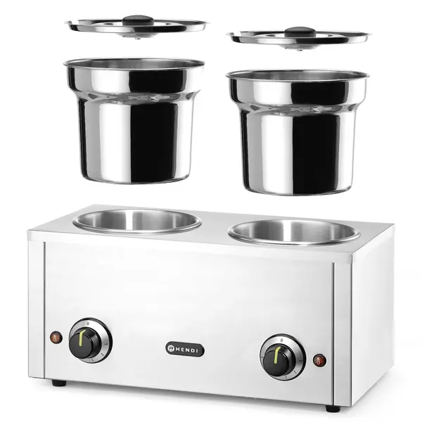 Hotpot Bain-Marie | THERMOSYSTEM | 2x 4L (Ø215mm) | 30°C/85°C | 0.4kW (230V) | 506x312x298(h)mm