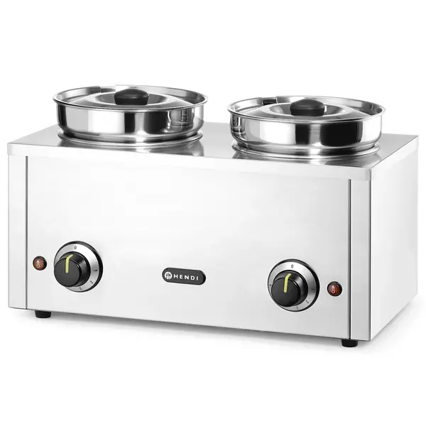 Hotpot Bain-Marie | THERMOSYSTEM | 2x 4L (Ø215mm) | 30°C/85°C | 0.4kW (230V) | 506x312x298(h)mm