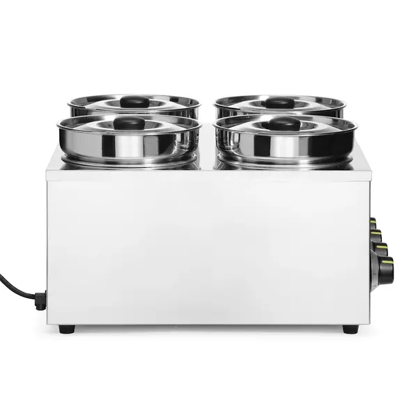 Hotpot Bain-Marie | THERMOSYSTEM | 4x 4L (Ø215mm) | 30°C/85°C | 0.8kW (230V) | 506x509x298(h)mm