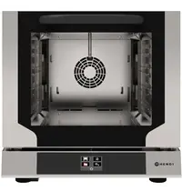 HENDI Heteluchtoven | COMPACT | 4 Niveaus (429x345) | Elektrisch | 100°C/260°C | 3.15kW (230V) | Bevochtiging (Automatisch) | Touchscreen | 590x709x589(h)mm 