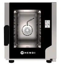 HENDI Hetelucht-/Stoomoven | CONTACT  | 5 Niveaus (2/3 GN) | Elektrisch | 30°C/270°C | 3.2kW (230V) | Bevochtiging (Automatisch) | Zelfreiniging | Touchscreen + WiFi | 550x754x662(h)mm 