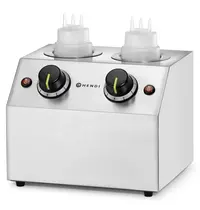 HENDI Doseerflesverwarmer | 2x 0.65L | 30°C/65°C | 0.4kW (230V) | 270x223x282(h)mm 