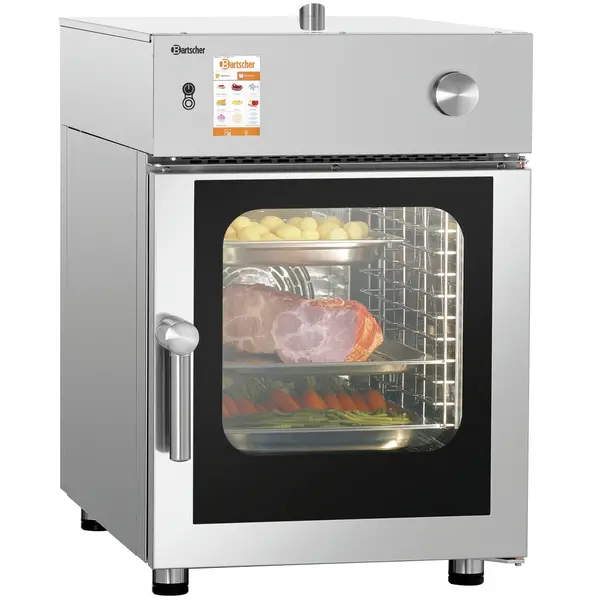Combisteamer | SILVERSTEAM | Elektrisch | 6 Niveaus (1/1 GN) | 50°C/300°C | 6.9kW (400V) | Touchscreen | 525x880x800(h)mm