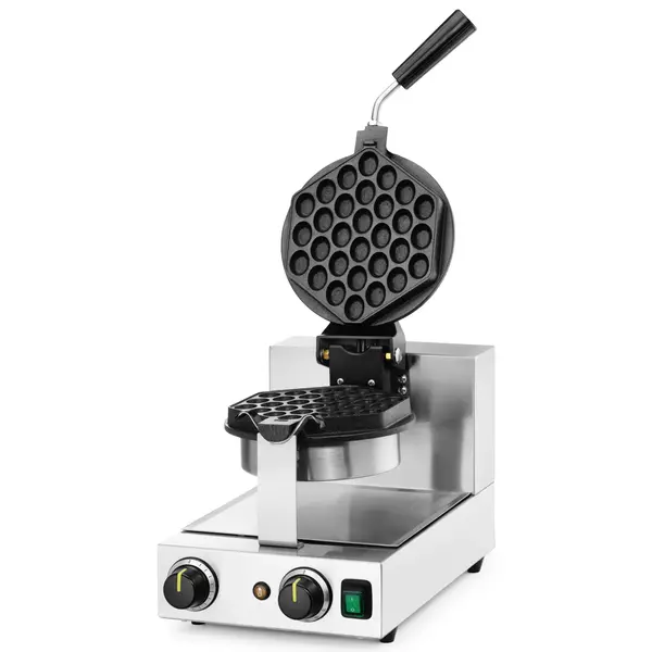 Wafelijzer | Enkel | Bubble Wafels (Ø170mm) | 50°C/220°C | 1.5kW (230V) | Draaibaar | 255x560x318(h)mm