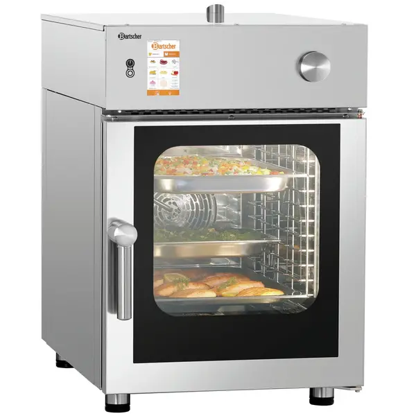 Combisteamer | SILVERSTEAM | Elektrisch | 6 Niveaus (1/1 GN) | 50°C/300°C | 6.9kW (400V) | Zelfreiniging | Touchscreen | 520x880x875(h)mm
