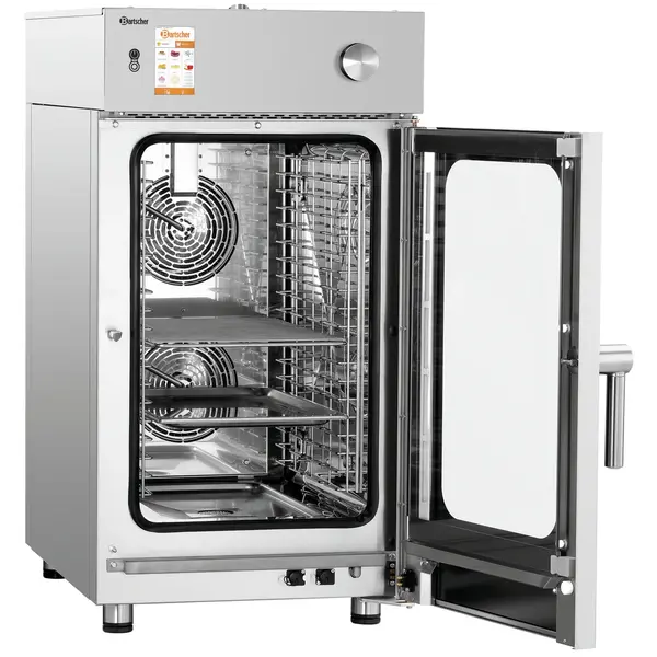 Combisteamer | SILVERSTEAM | Elektrisch | 10 Niveaus (1/1 GN) | 50°C/300°C | 13.8kW (400V) | Touchscreen | 552x880x1000(h)mm