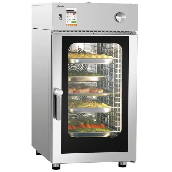 Combisteamer | SILVERSTEAM | Elektrisch | 10 Niveaus (1/1 GN) | 50°C/300°C | 13.8kW (400V) | Zelfreiniging | Touchscreen | 520x880x1012(h)mm
