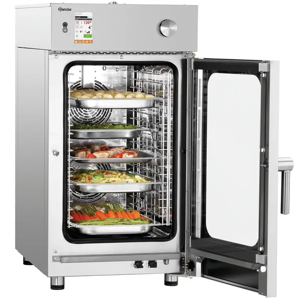 Combisteamer | SILVERSTEAM | Elektrisch | 10 Niveaus (1/1 GN) | 50°C/300°C | 13.8kW (400V) | Zelfreiniging | Touchscreen | 520x880x1012(h)mm