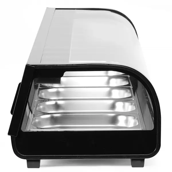 Sushivitrine | Zwart | 5x 1/2 GN | 0°C/+12°C | Statisch | 1 Niveau | 1800x420x265(h)mm