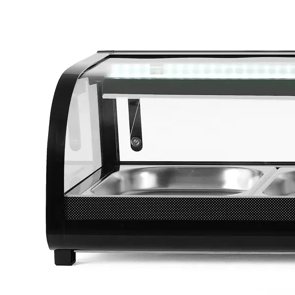Sushivitrine | Zwart | 5x 1/2 GN | 0°C/+12°C | Statisch | 1 Niveau | 1800x420x265(h)mm