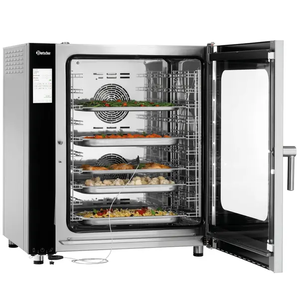 Combisteamer | SILVERSTEAM2 | Elektrisch | 10 Niveaus (1/1 GN) | 50°C/300°C | 17.4kW (400V) | Zelfreiniging | Touchscreen | 905x840x1055(h)mm