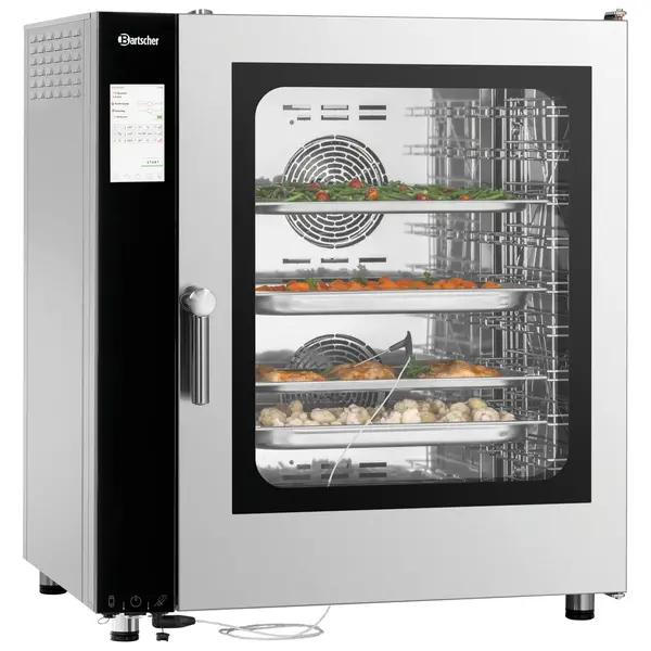 Combisteamer | SILVERSTEAM2 | Elektrisch | 10 Niveaus (1/1 GN) | 50°C/300°C | 17.4kW (400V) | Zelfreiniging | Touchscreen | 905x840x1055(h)mm