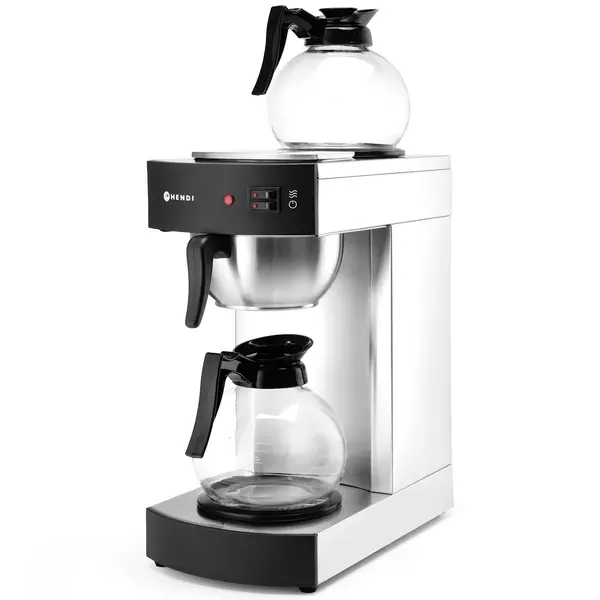 Koffiezetapparaat | KitchenLine | RVS/Zwart | Enkel | 1.8L | 2 Warmhoudplaten | 1.4kW (230V) | 220x383x465(h)mm