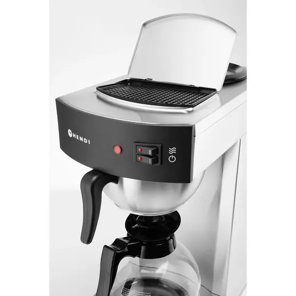 Koffiezetapparaat | KitchenLine | RVS/Zwart | Enkel | 1.8L | 2 Warmhoudplaten | 1.4kW (230V) | 220x383x465(h)mm
