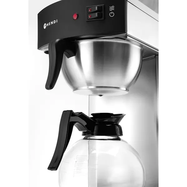 Koffiezetapparaat | KitchenLine | RVS/Zwart | Enkel | 1.8L | 2 Warmhoudplaten | 1.4kW (230V) | 220x383x465(h)mm