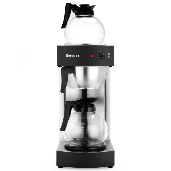 Koffiezetapparaat | KitchenLine | RVS/Zwart | Enkel | 1.8L | 2 Warmhoudplaten | 1.4kW (230V) | 220x383x465(h)mm