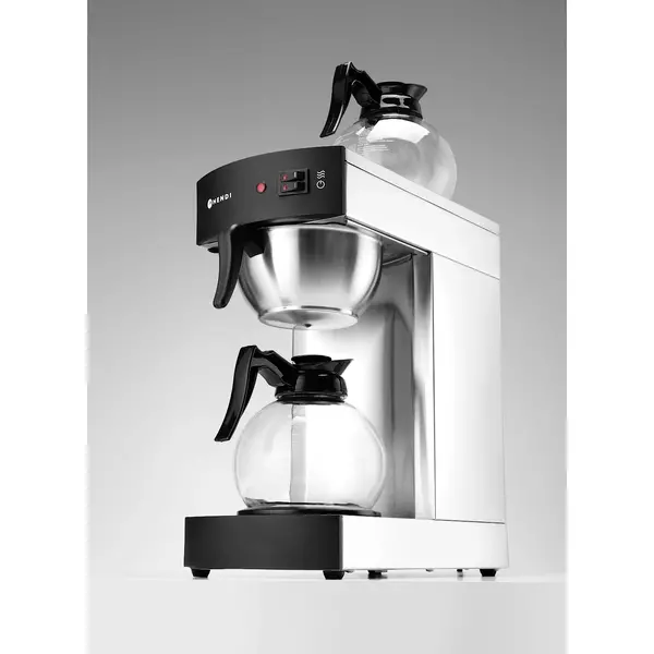 Koffiezetapparaat | KitchenLine | RVS/Zwart | Enkel | 1.8L | 2 Warmhoudplaten | 1.4kW (230V) | 220x383x465(h)mm