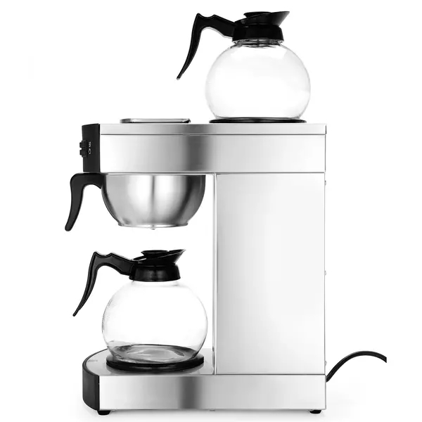 Koffiezetapparaat | KitchenLine | RVS/Zwart | Enkel | 1.8L | 2 Warmhoudplaten | 1.4kW (230V) | 220x383x465(h)mm
