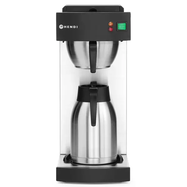 Koffiezetapparaat | DRIP | RVS/Zwart | Enkel | 2L | Warmhoudplaat | 1.4kW (230V) | 215x410x520(h)mm